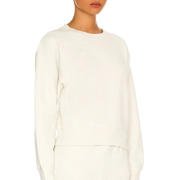 Beyond Yoga WFH Fleece Cropped Crew Women's Size Small in Vintage White - Picture 8 of 10